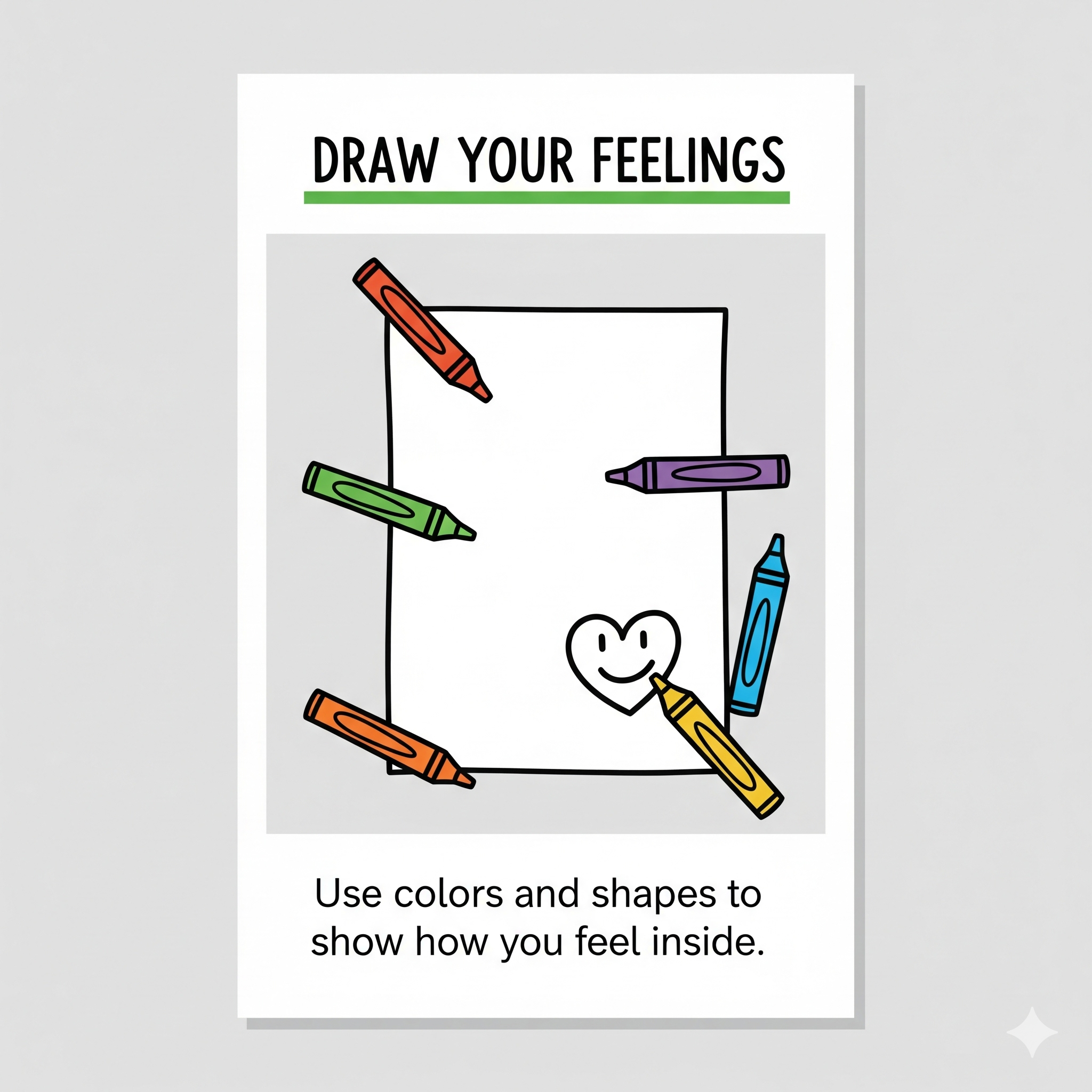 Draw Your Feelings coping strategy card