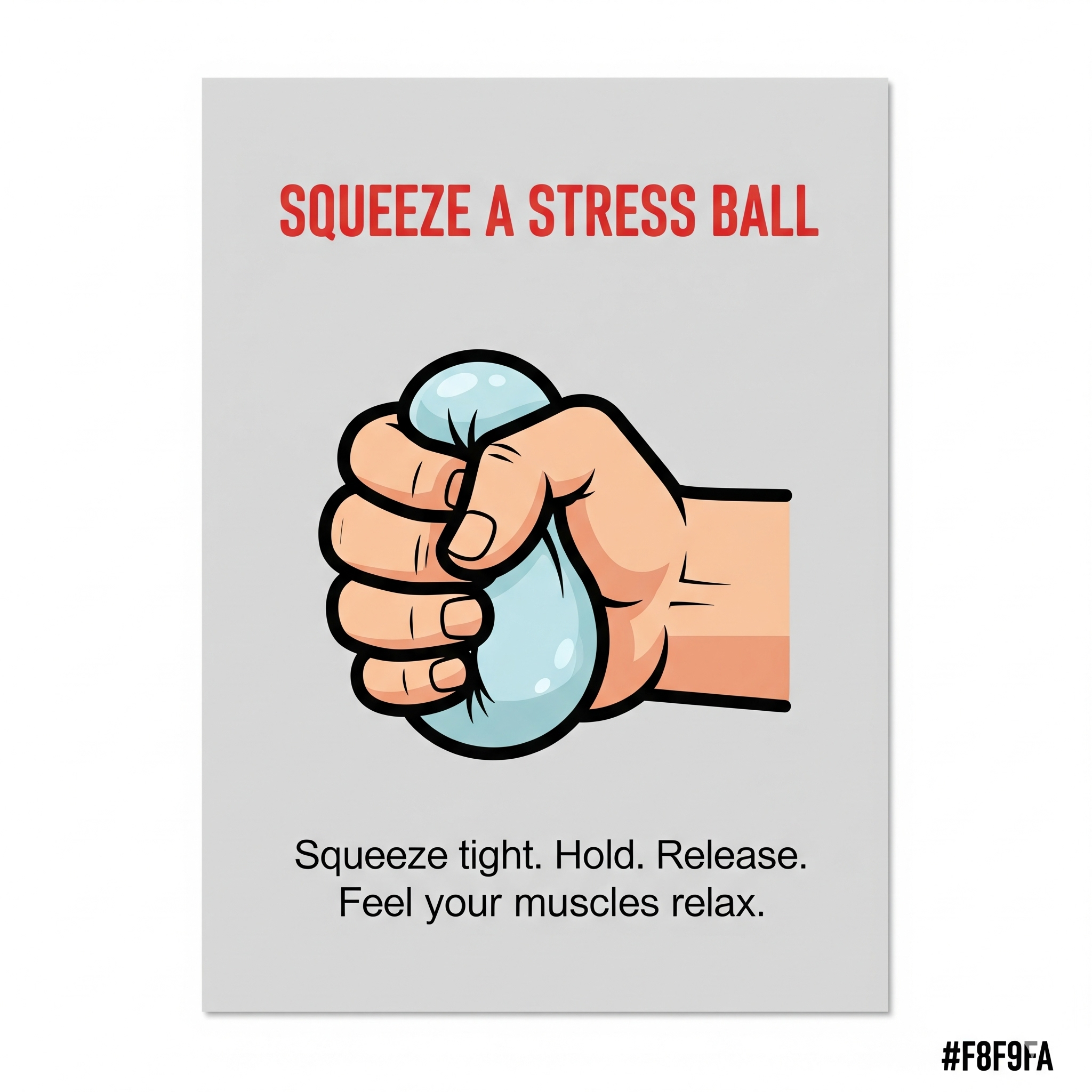 Squeeze a Stress Ball coping strategy card