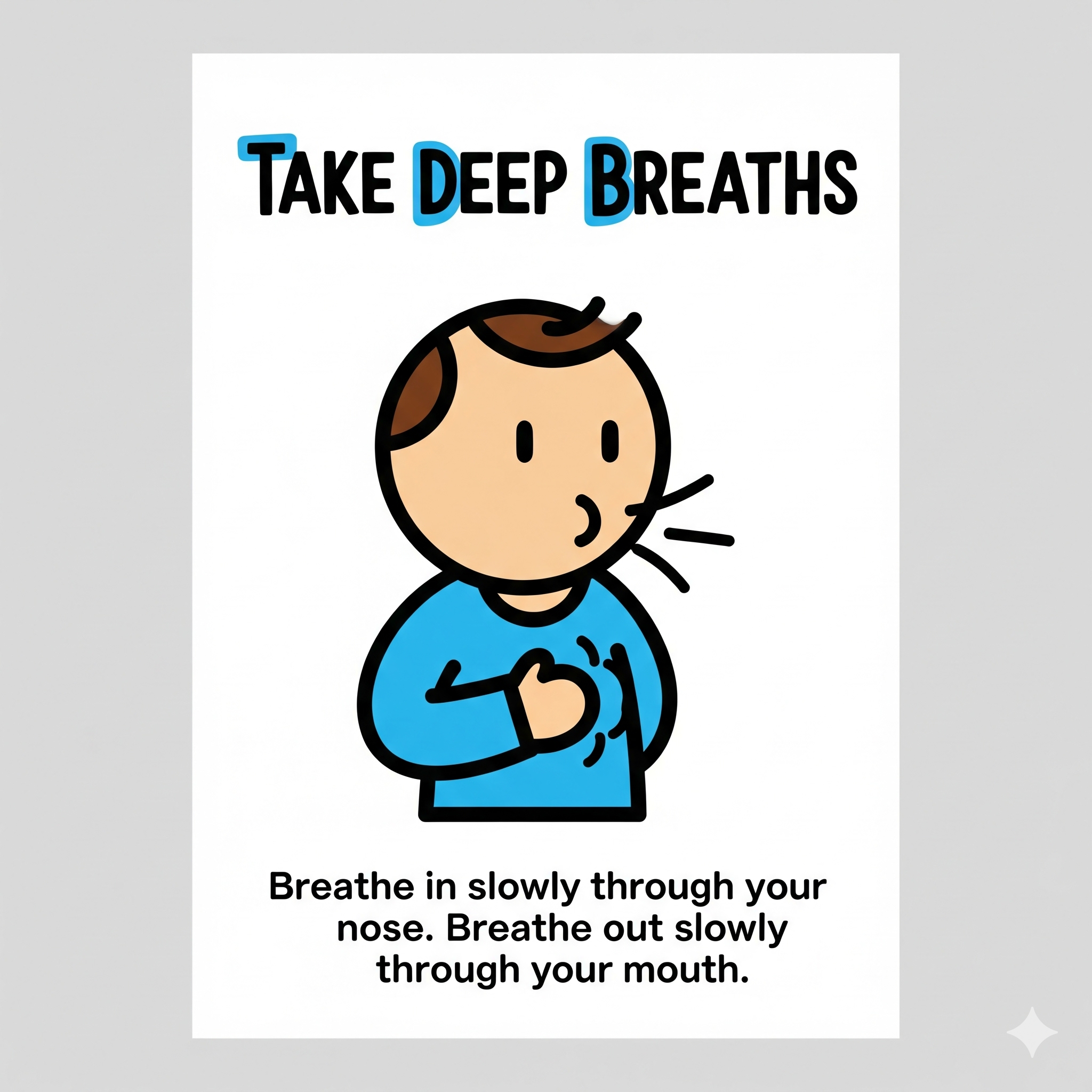 Take Deep Breaths coping strategy card