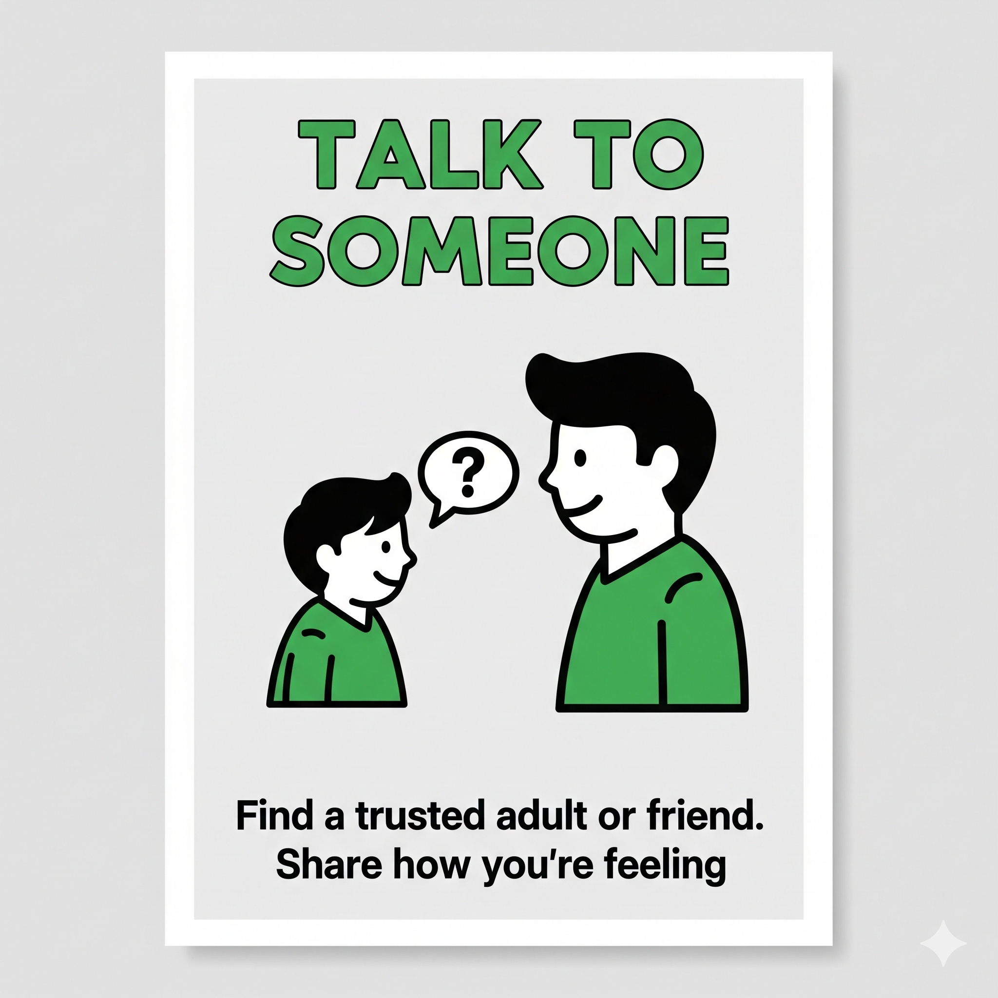 Talk to Someone coping strategy card